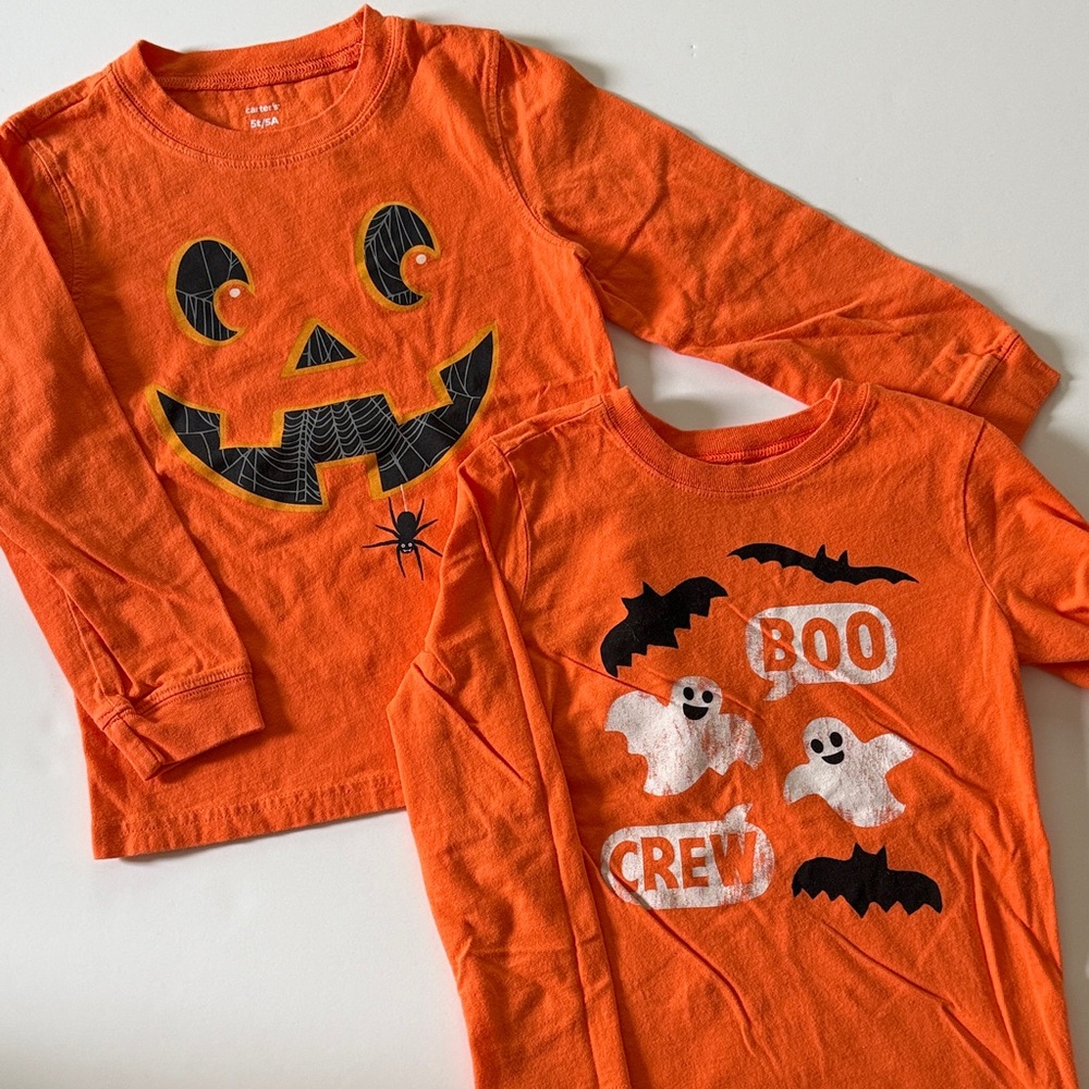 Carter's 5T Halloween Long Sleeve Tees